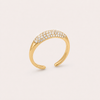 Bague Iris OPALINE PARIS en or avec une pierre, élégante et fine pour femme.