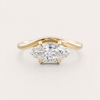 Bague Milie en or avec pierre délicate, bijou élégant de la marque OPALINE PARIS, vue de face sur fond blanc.