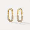 Boucles d'oreilles Stella OPALINE PARIS avec design élégant en métal doré et pierres scintillantes.