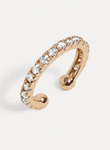 Earcuff Nova de OPALINE PARIS, bijou d'oreille en métal argenté avec design moderne et épuré, visible sur l'image.