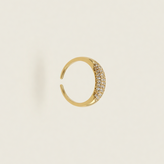 Bague Iris OPALINE PARIS en argent avec pierre d'iris colorée, élégante et raffinée, vue de face.