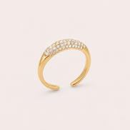 Bague Iris OPALINE PARIS en or avec une pierre, élégante et fine pour femme.