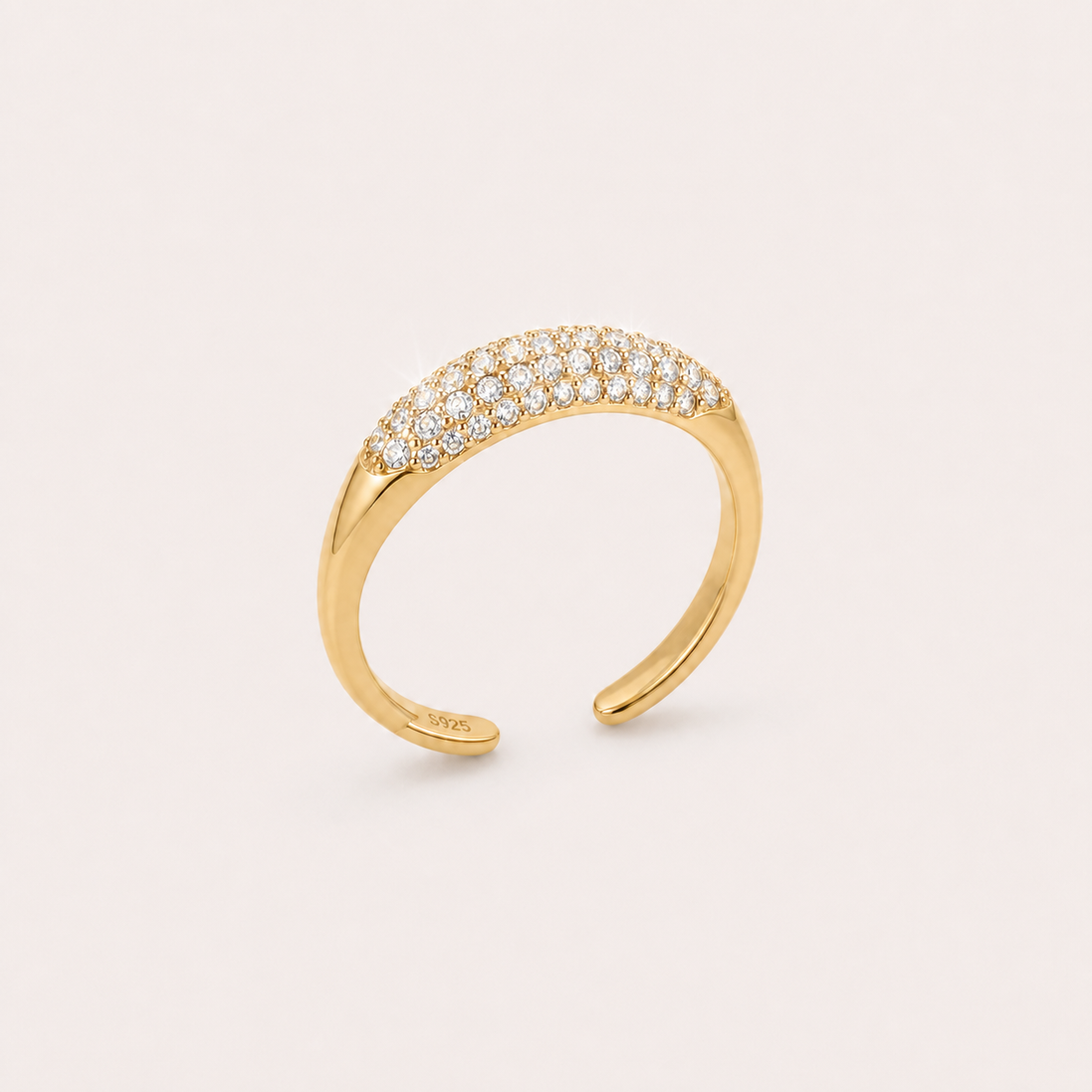 Bague Iris OPALINE PARIS en or avec une pierre, élégante et fine pour femme.