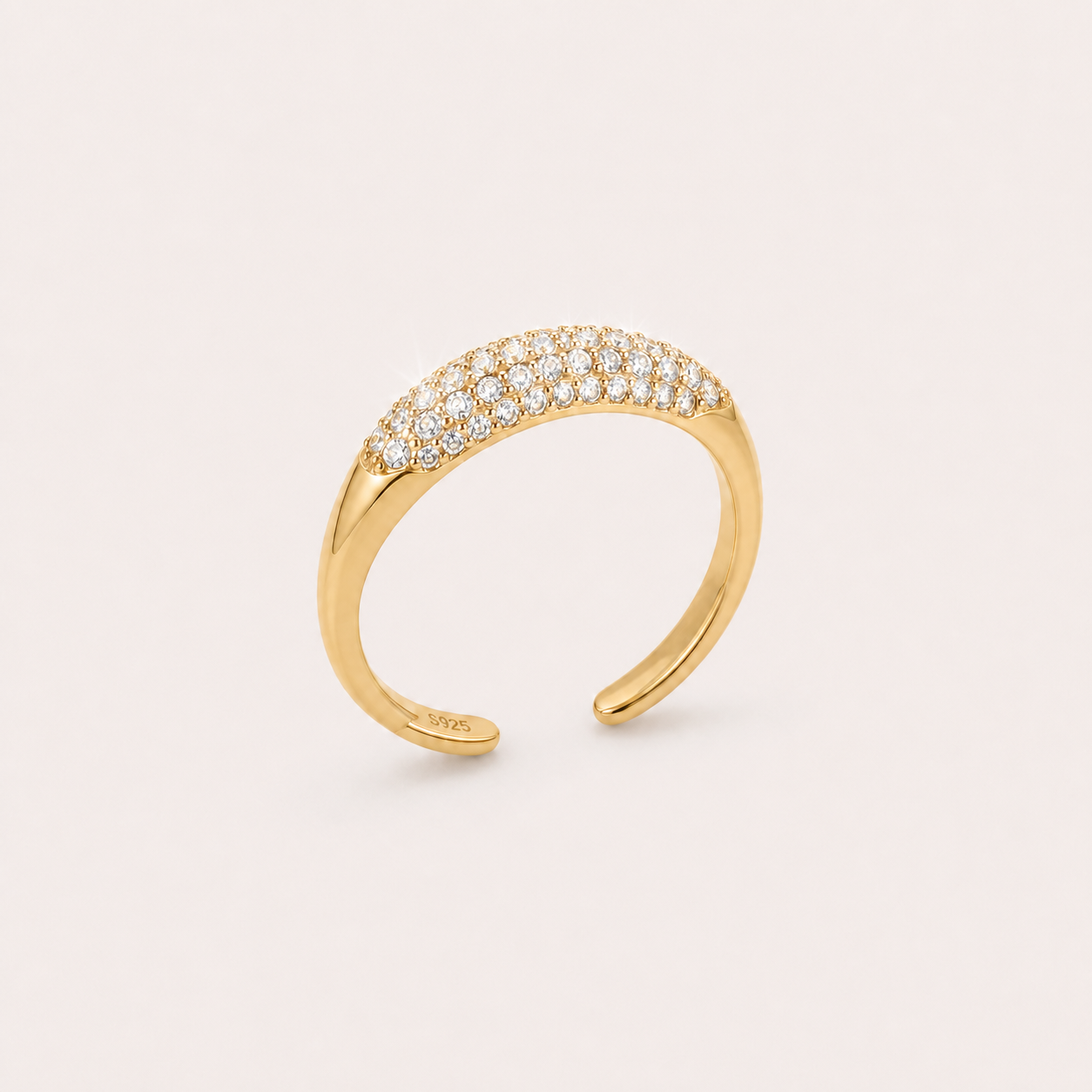 Bague Iris OPALINE PARIS en or avec une pierre, élégante et fine pour femme.