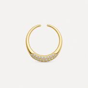 Bague Iris OPALINE PARIS en or avec une pierre, élégante et fine pour femme.