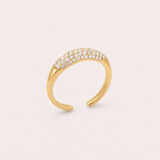 Bague Iris OPALINE PARIS en or avec une pierre, élégante et fine pour femme.
