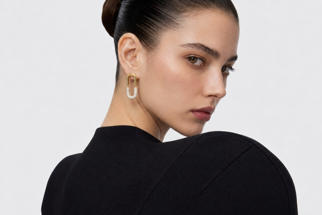 Boucles d'oreilles stella opaline paris
