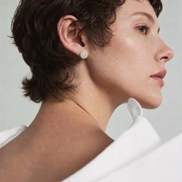 boucles d'oreilles chiara ronde avec zircons opaline paris