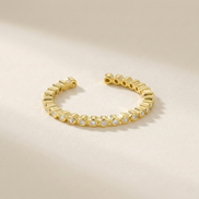 Bague Nea OPALINE PARIS en or avec pierre précieuse, vue de face montrant le design élégant et la finition raffinée