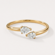 Bague Pia OPALINE PARIS en argent avec pierre précieuse, vue de face sur fond blanc.