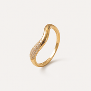 Bague Reva OPALINE PARIS en argent avec un design élégant et fin, vue de face sur fond blanc.