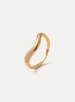 Bague Reva OPALINE PARIS en argent avec un design élégant et fin, vue de face sur fond blanc.