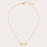 Collier Melia OPALINE PARIS en or avec pendentif délicat, porté sur fond blanc.