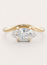 Bague Milie en or avec pierre délicate, bijou élégant de la marque OPALINE PARIS, vue de face sur fond blanc.