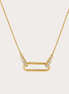 Collier Melia OPALINE PARIS en or avec pendentif délicat, porté sur fond blanc.