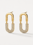 Boucles d'oreilles Stella OPALINE PARIS avec design élégant en métal doré et pierres scintillantes.